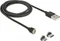 DeLOCK Magnetisches USB Daten- und Ladekabel, USB-A [Stecker] auf USB 2.0 Micro-B/USB-C 2.0 [Stecker], Adapterkabel, 1.1m Vorschaubild