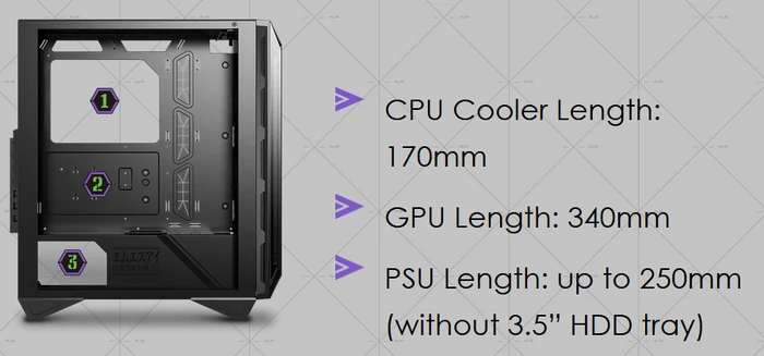 MSI MPG Gungnir 110R EVA e-PROJECT, Glasfenster