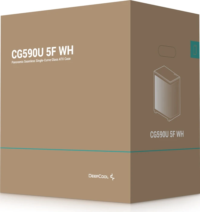 DeepCool CG590U 5F WH, weiß, Glasfenster
