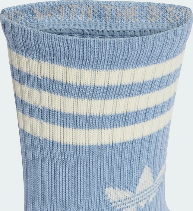 adidas 3-Streifen Crew Socken white/tactile blue/cream white, 3 Paare