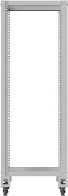 Lanberg Open Rack Series 19" Open Frame Rack 32HE, 4-Pfosten, mit Rollen, Flat Pack, tiefenverstellbar, 430-590mm, RAL 7035, 800mm tief