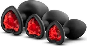 Blush Novelties Bling Plug-Set schwarz/rot,   3-tlg.