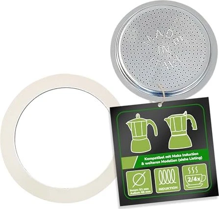Bialetti Gummidichtung + Filter für 4 Tassen Aluminium