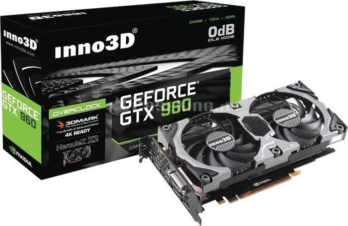 INNO3D GeForce GTX 960 HerculeZ X2, 4GB GDDR5, DVI, HDMI, 3x DP