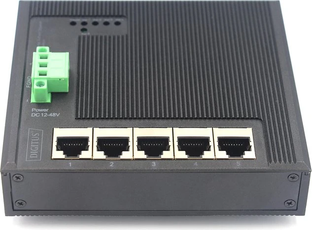 Digitus Professional DN-651 Industrial Railmount Gigabit Switch, 5x RJ-45