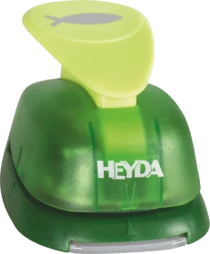 Heyda Hebel-Motivstanzer XXL, Fisch, gelb/grün, 45mm