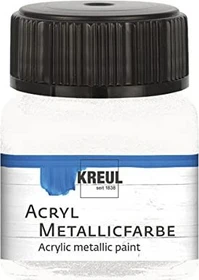 Kreul Acryl Metallicfarbe, perlmuttweiß, 20ml