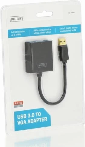 Digitus USB-A 3.0 auf VGA Adapter schwarz