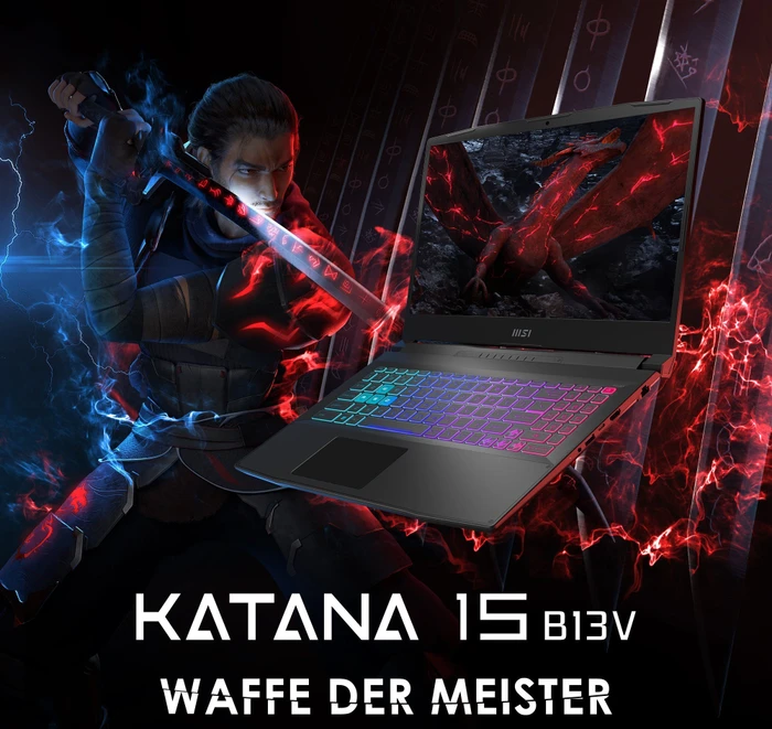 MSI Katana 15 B13VGK-1860, Core Black, Core i7-13620H, 16GB RAM, 512GB SSD, GeForce RTX 4070, DE