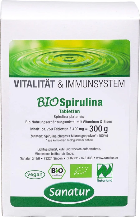 Sanatur Vitalität & Immunsystem Bio Spirulina Tabletten
