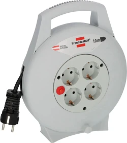 Brennenstuhl Kabelbox grau, Schuko auf 4x Schuko, 10m, IP20, H05VV-F 3G1,5