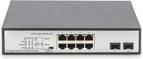 Digitus DN-951 Desktop Gigabit Switch, 8x RJ-45, 2x SFP, 180W PoE+ (DN-95140)