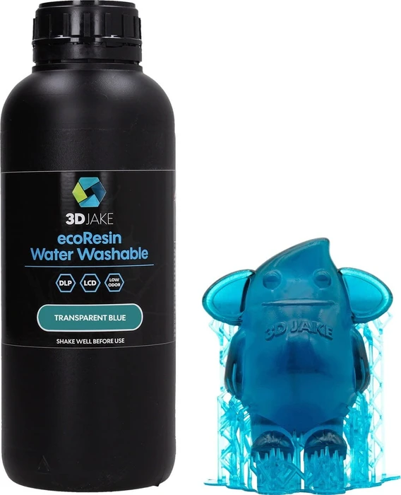 3DJake ecoResin Water Washable Transparent Blau, 1.00kg