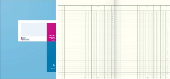 König & Ebhardt Geschäftsbuch mit Spalten, A4, liniert, 40 Blatt