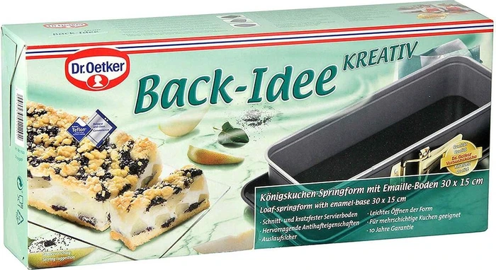 Dr. Oetker Back-Idee Kreativ Königskuchen-Springform mit Emailleboden 30x15cm