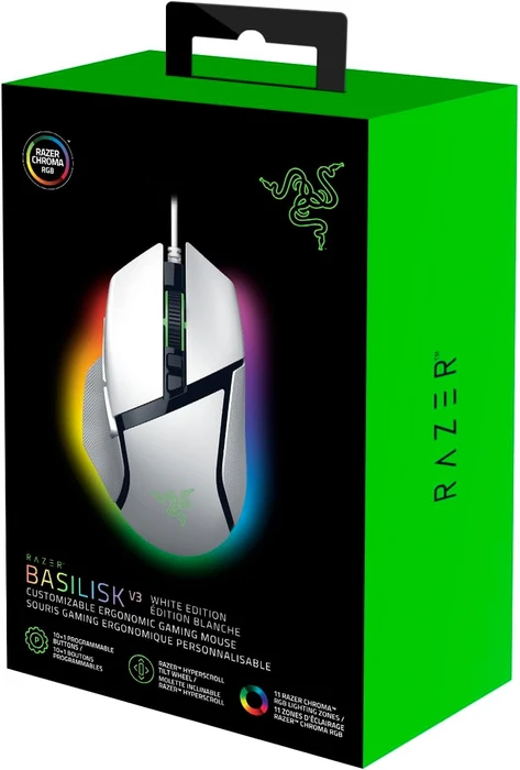 Razer Basilisk V3 White Edition, USB