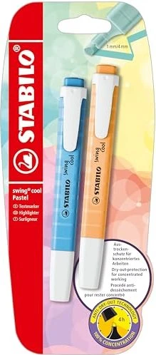 STABILO swing cool Pastel himmlisches blau/sanftes orange, 2er-Set