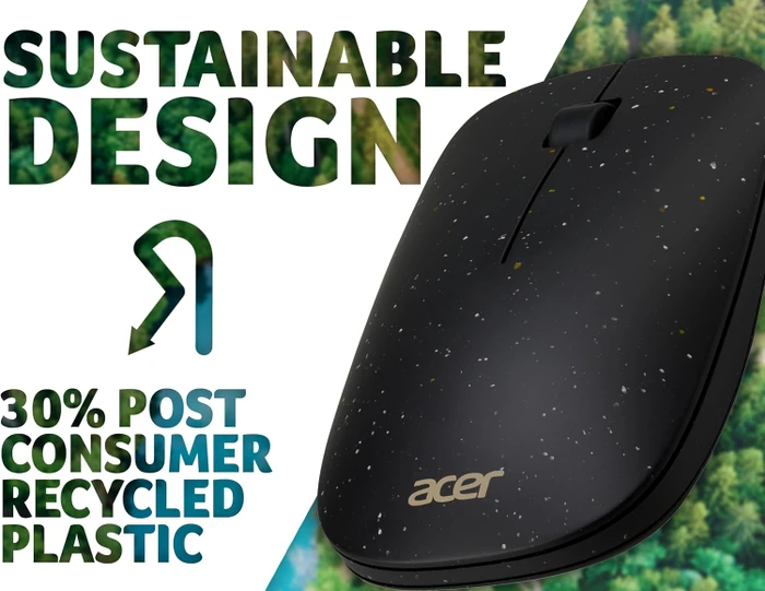 Acer AMR020 Vero Wireless Slim Mouse schwarz, USB