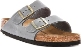 Birkenstock Arizona Nubukleder geölt basalt gray (Damen)