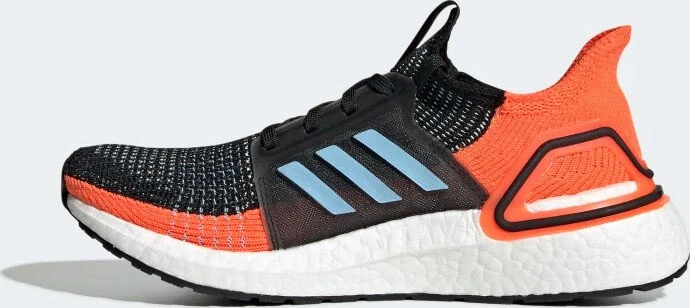 adidas Ultraboost 19 core black/glow blue/hi-res coral (Damen)