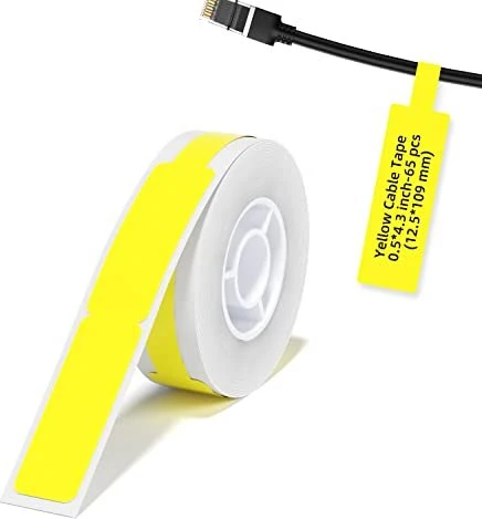 Niimbot Thermoetiketten, 109x12.5mm, gelb, 1er-Pack (65 Etiketten)