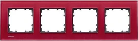 Siemens DELTA miro Glas Rahmen 4-Fach, rot