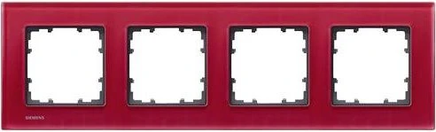 Siemens DELTA miro Glas Rahmen 4-Fach, rot