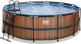 Exit Toys Wood Frame Pool mit Sandfilterpumpe rund 427x122cm