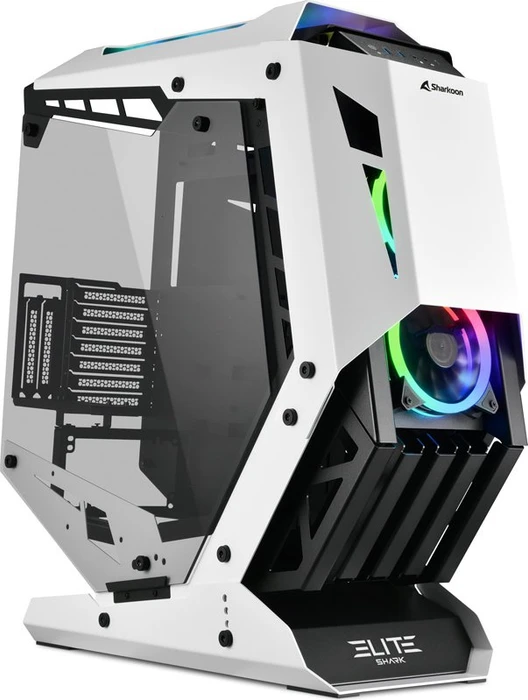 Sharkoon Elite Shark CA700, weiß, Glasfenster