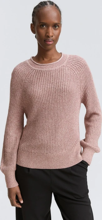 Tom Tailor Strickpullover mit leichten Ballonärmeln Strickpullover antique rose melange (Damen)