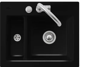 Villeroy & Boch Subway 60 XM Einbau Becken reversibel mit Ablauffernbedienung chromite
