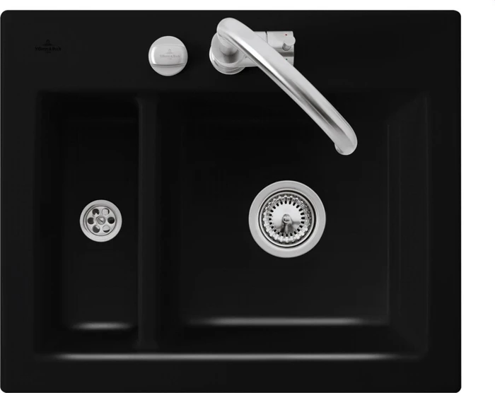 Villeroy & Boch Subway 60 XM Einbau Becken reversibel mit Ablauffernbedienung chromite