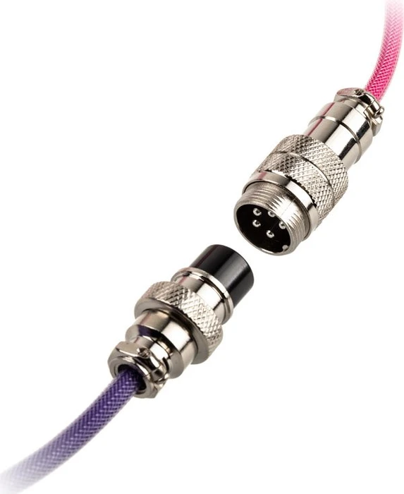 Ducky Premicord Spiralkabel USB-C auf USB-A, Tastaturkabel (Spiral-Textilkabel), 1.8m, Joker