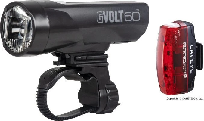 CatEye GVolt60 + Rapid Micro G Beleuchtungsset