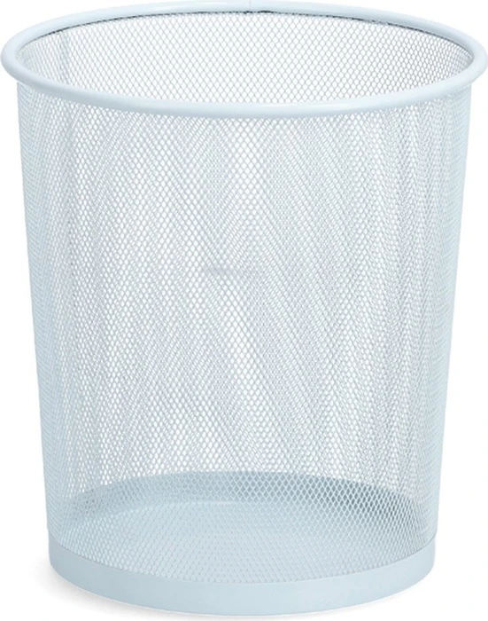 Zeller Mesh Papierkorb weiß