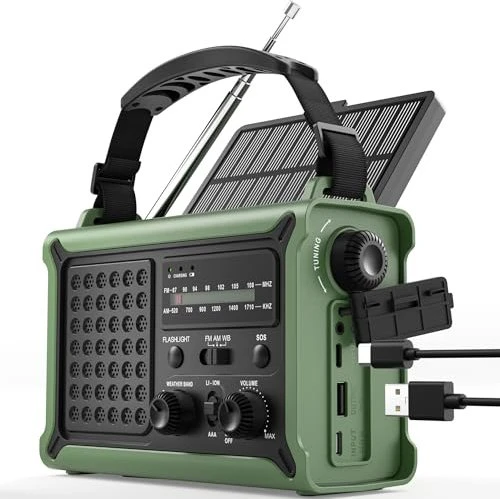 Rocam CR1030 Kurbelradio grün