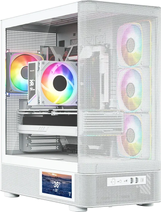 Modecom Volcano AQ400 ARGB White, Glasfenster