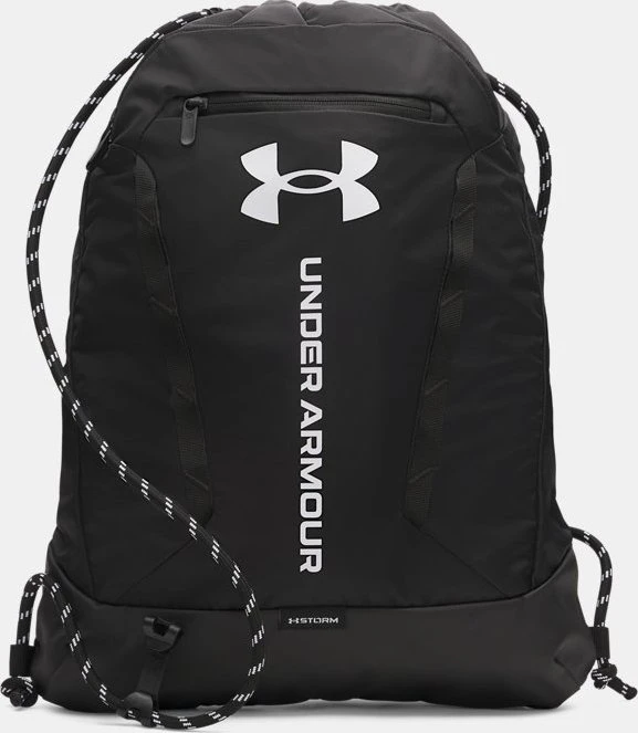 Under Armour Hustle Sportbeutel schwarz/weiß