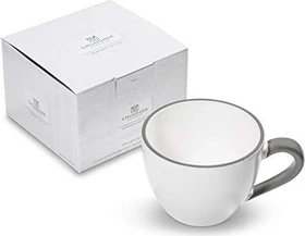 Gmundner Keramik Grauer Rand Teetasse Maxima im Karton 400ml