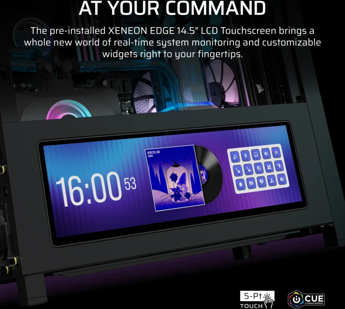 Corsair Frame 4000D LCD RS ARGB, schwarz, Glasfenster