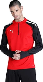 Puma teamLIGA Quarter-Zip Funktionsshirt langarm rot/schwarz (Herren)