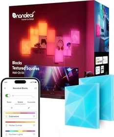 nanoleaf Blocks texturierte Quadrate LED-Panel Erweiterungs-Kit, 2 Stück