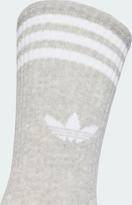 adidas 3-Streifen High Crew Socken white/medium grey heather/black, 3 Paare