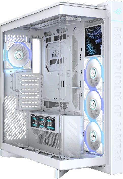 ASUS ROG Cronox GR801 Curve TG ARGB White, Glasfenster