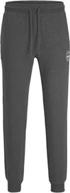 Jack & Jones Regular Fit Trainingshose lang dark grey melange (Herren)