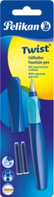 Pelikan Twist deep blue, rechte Hand/linke Hand, mittel, Blister