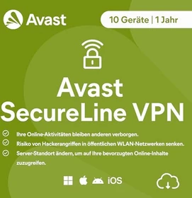 Avast SecureLine VPN, 10 User, 1 Jahre, ESD (deutsch) (Multi-Device)