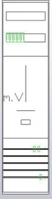 Schneider Electric ABN Zählerplatz 3Pkt 1Z(44A) mit Klemmstein/ZSK 5-polig BxH: 250x1050mm
