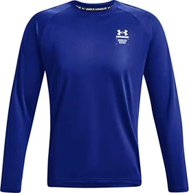 Under Armour ArmourPrint Funktionsshirt langarm royal/white (Herren)