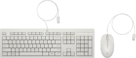 HP 225 Wired Mouse and Keyboard Combo G2, mit Copilot-Taste, weiß, USB, IT